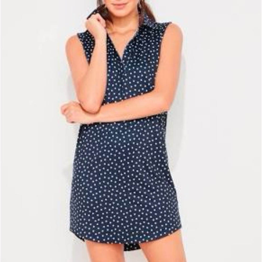 $8 SALE! VINEYARD VINES: Sleeveless Dress; Navy Stars, Small